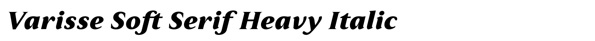 Varisse Soft Serif Heavy Italic image